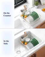 Dish Drying Rack for Kitchen Counter - White alternate 6