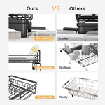 2-Tier Expandable Dish Drying Rack - Black alternate 2