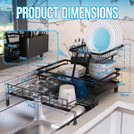 2-Tier Expandable Dish Drying Rack - Black alternate 7
