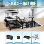 2-Tier Expandable Dish Drying Rack - Black alternate 8