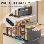 2 Pack Pull-out Cabinet Organiser Drawers - Black alternate 1