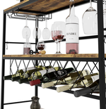 Freestanding Wine Rack with Glass Holder - 4 Tier alternate 2