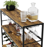 Freestanding Wine Rack with Glass Holder - 4 Tier alternate 3