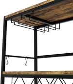 Freestanding Wine Rack with Glass Holder - 4 Tier alternate 6