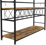 Freestanding Wine Rack with Glass Holder - 4 Tier alternate 7