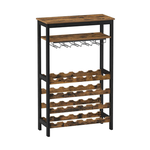 Freestanding Wine Rack with Glass Holder
