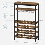 Freestanding Wine Rack with Glass Holder alternate 3