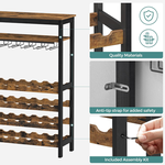 Freestanding Wine Rack with Glass Holder alternate 5