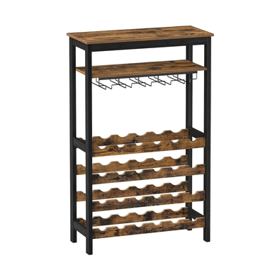 Freestanding Wine Rack with Glass Holder cover