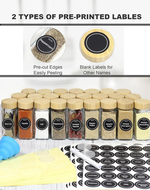 24 Glass Spice Jars with Bamboo Lids alternate 2