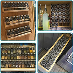 24 Glass Spice Jars with Metal Lids alternate 6