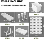Modular Pegboard Wall Organiser Kit - 3 Panels alternate 1