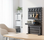 Desk Pegboard Organiser Kit with Hooks - Black alternate 2