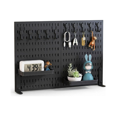 2-Pack Desk Pegboard Organiser Kit - Black cover