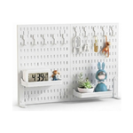 2-Pack Desk Pegboard Organiser Kit - White