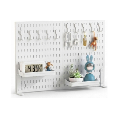 2-Pack Desk Pegboard Organiser Kit - White cover