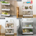 3-Tier Slim Storage Cart Organizer Trolley alternate 5