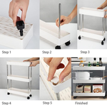 3-Tier Slim Storage Cart Organizer Trolley alternate 6