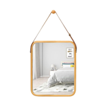 Hanging Wall Mirror with Bamboo Frame