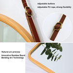 Hanging Wall Mirror with Bamboo Frame alternate 3