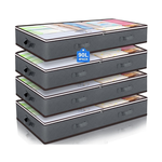 4 Pack Underbed Storage Bins with 90L Capacity