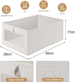 6 Pack Fabric Storage Bins with Clear Window alternate 2