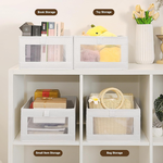 6 Pack Fabric Storage Bins with Clear Window alternate 5
