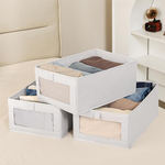 6 Pack Fabric Storage Bins with Clear Window alternate 6