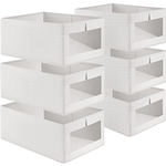 6 Pack Fabric Storage Bins with Clear Window alternate 8