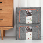 3 Pack Large Clothes Storage Bins - Grey alternate 5