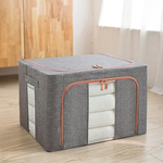 3 Pack Large Clothes Storage Bins - Grey alternate 8