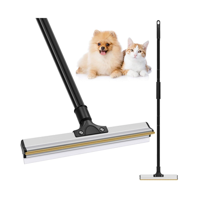 Pet Hair Remover Broom with Long Handle - Grey cover