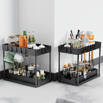 2 Pack Under Sink Organiser 2 Tier Sliding Drawer alternate 3