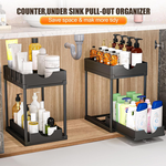 2 Pack Under Sink Organiser 2 Tier Sliding Drawer alternate 6