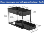 2 Pack Under Sink Organiser 2 Tier Sliding Drawer alternate 7