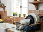 Dish Drying Rack with Wooden Handles - Black alternate 1