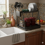 2-Tier Dish Drying Rack for Kitchen Countertop alternate 1