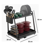 2-Tier Dish Drying Rack for Kitchen Countertop alternate 4