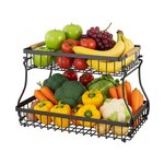 2-Tier Fruit Basket Metal Kitchen Organiser