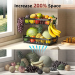 2-Tier Fruit Basket Metal Kitchen Organiser alternate 1