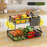 2-Tier Fruit Basket Metal Kitchen Organiser alternate 5