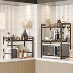 2-Tier Microwave Oven Rack - Black alternate 1