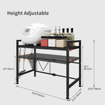 2-Tier Microwave Oven Rack - Black alternate 2