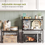 2-Tier Microwave Oven Rack - Black alternate 3