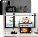 2-Tier Microwave Oven Rack - Black alternate 5