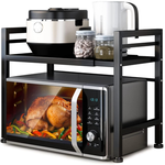 2-Tier Microwave Oven Rack - Black alternate 8