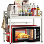 2-Tier Microwave Oven Rack - White alternate 8