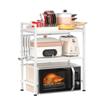 3-Tier Microwave Oven Rack - White