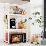 3-Tier Microwave Oven Rack - White alternate 1