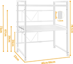 3-Tier Microwave Oven Rack - White alternate 7